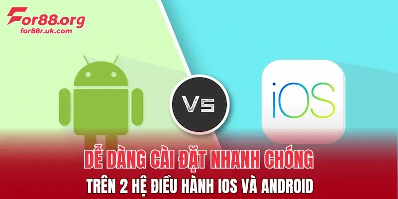 Dễ dàng cài đặt nhanh chóng trên 2 hệ điều hành iOS và Android